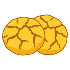 Ballokume Albanian cookie flat color vector illustration template design