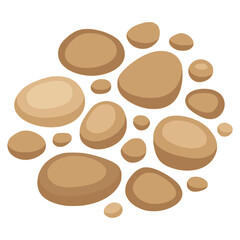 stone path decoration yard flat color vector illustration template design