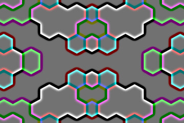 hexies with glowing lines