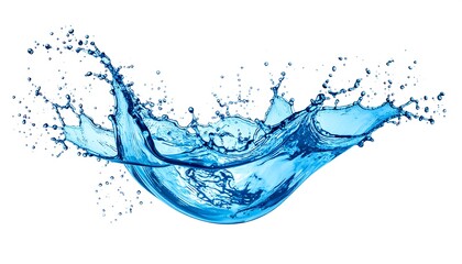 Obraz premium A vibrant water splash against a white background