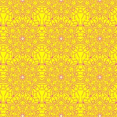 Vintage seamless damask pattern vector with golden floral ornament, perfect for wallpaper, textile, and retro decoration backdrop