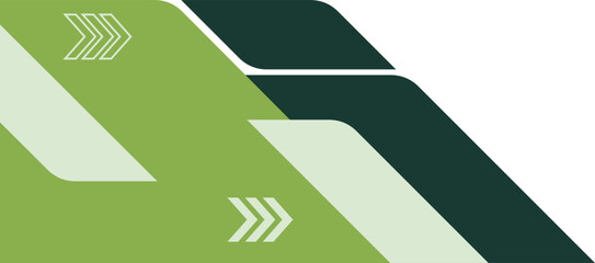 green geometric corner