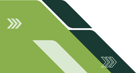 green geometric corner
