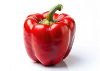 Red bell pepper with glossy finish