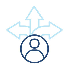 Guidance Icon Color Outline Style. Vector Illustration Design