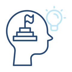 Will To Win Icon Color Outline Style. Vector Illustration Design