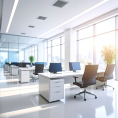 Modern office interior, bright and spacious