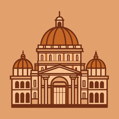 vector illustration of a temple
