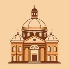 vector illustration of a church