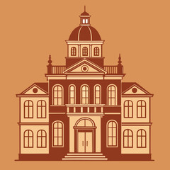 vector illustration of church