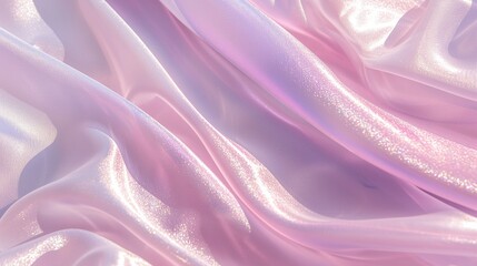 Obraz premium The close-up shot showcases soft flowing lines and rainbow colors in the fabric, creating a dreamy atmosphere, perfect for creative projects or as a cozy, vibrant wallpaper.