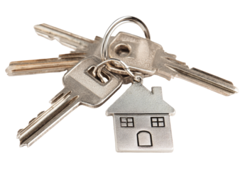 House keys attached to a keyring