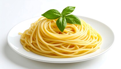 Cooked spaghetti on a plate