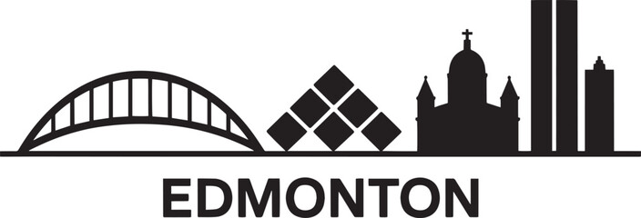 Edmonton skyline cityscape silhouette Canada architecture famous buildings travel landmark