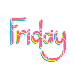 Colorful Sunday Typography Text Design