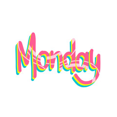 Colorful Sunday Typography Text Design