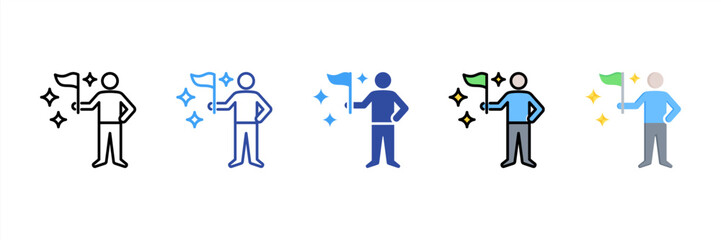 Achievement Multi Style Icon Set