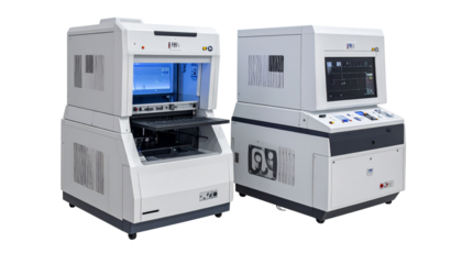 Genetic sequencing machine bundle with two variations isolated on transparent background