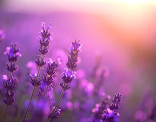 Obraz premium Lavender field at sunset (2)