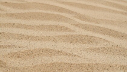 A close-up view of windswept sand, displaying gentle, wavy patterns.