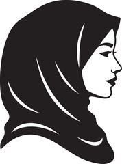 Beautiful Muslim Woman in Hijab Silhouette
