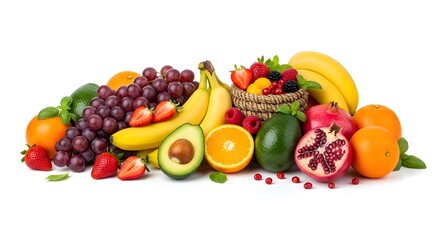 A colorful assortment of fresh, ripe fruit