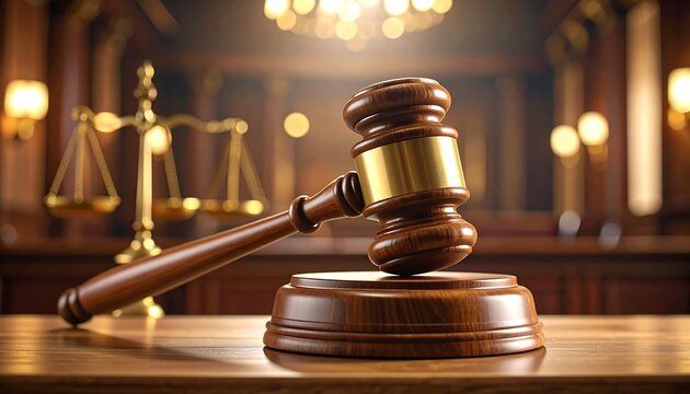 Court gavel, scales of justice - Powered by Adobe