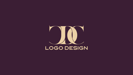 Modern CDC monogram logo design in gold overlapping typography on dark background, perfect for elegant luxury branding, high-end fashion identity, and corporate use. © Ahmed