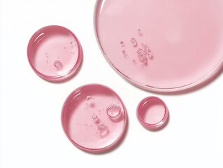 Close-up of petri dishes containing liquid samples, showcasing scientific research or laboratory analysis.