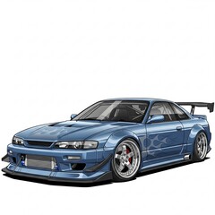 Fototapeta premium Modified Drift Sports Car with Aerodynamic 