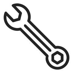 Wrench / Spanner – Line Vector Icon