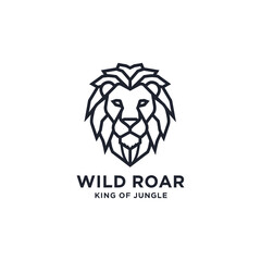 Geometric lion head logo with 
