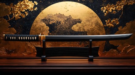 Samurai Katana Display in Traditional Japanese Room