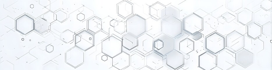 Minimal Clean Abstract Background with Hexagonal Network.Generative AI