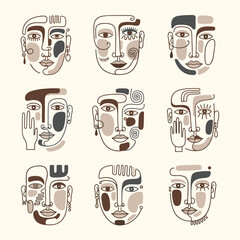 Abstract Line Art Vector Illustration