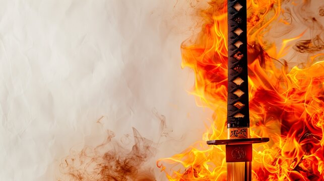 Flame fire frame background with copy space for text