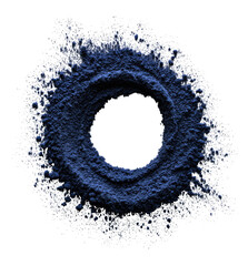 Dark blue ring with a hole, textured, sparkly