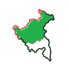 Obraz premium map of italy with flag