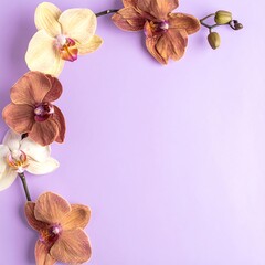 Orchids in pastel purple