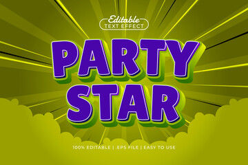 party star editable text effect