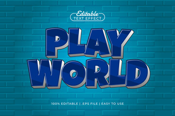 Obraz premium play world editable text effect