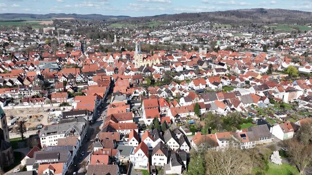 Classic style of homes in germany small town Lemgo