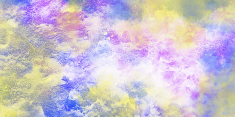 Gentle Pastel Watercolors with Soft Focus Background. Multicolor Watercolor Background, vibrant hues fill the top quarter, transitioning to white . perfect for creative design and artistic projects