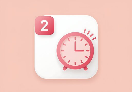 Alarm clock icon with notification badge representing reminders and time management strategies for increased productivity and organization