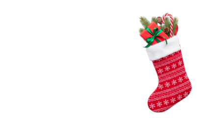 christmas sock isolated on white