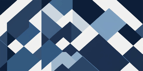 Geometric blue and white striped pattern with seamless fabric texture design suitable for a backdrop or wallpaper illustration