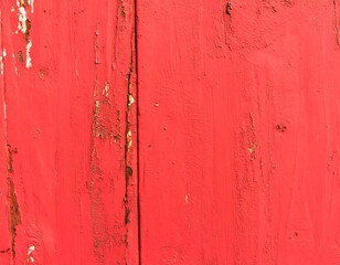 Obraz premium Red weathered wooden planks