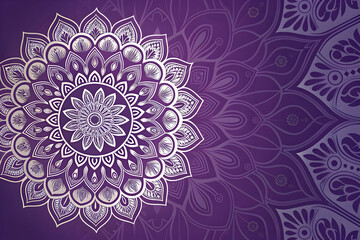 "Purple Mandala Pattern Background &ndash; Ornamental Decorative Design"
