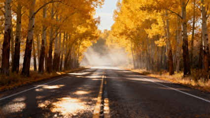 Obraz premium road in autumn