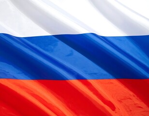 Russian Flag in Majestic Flowing Hues